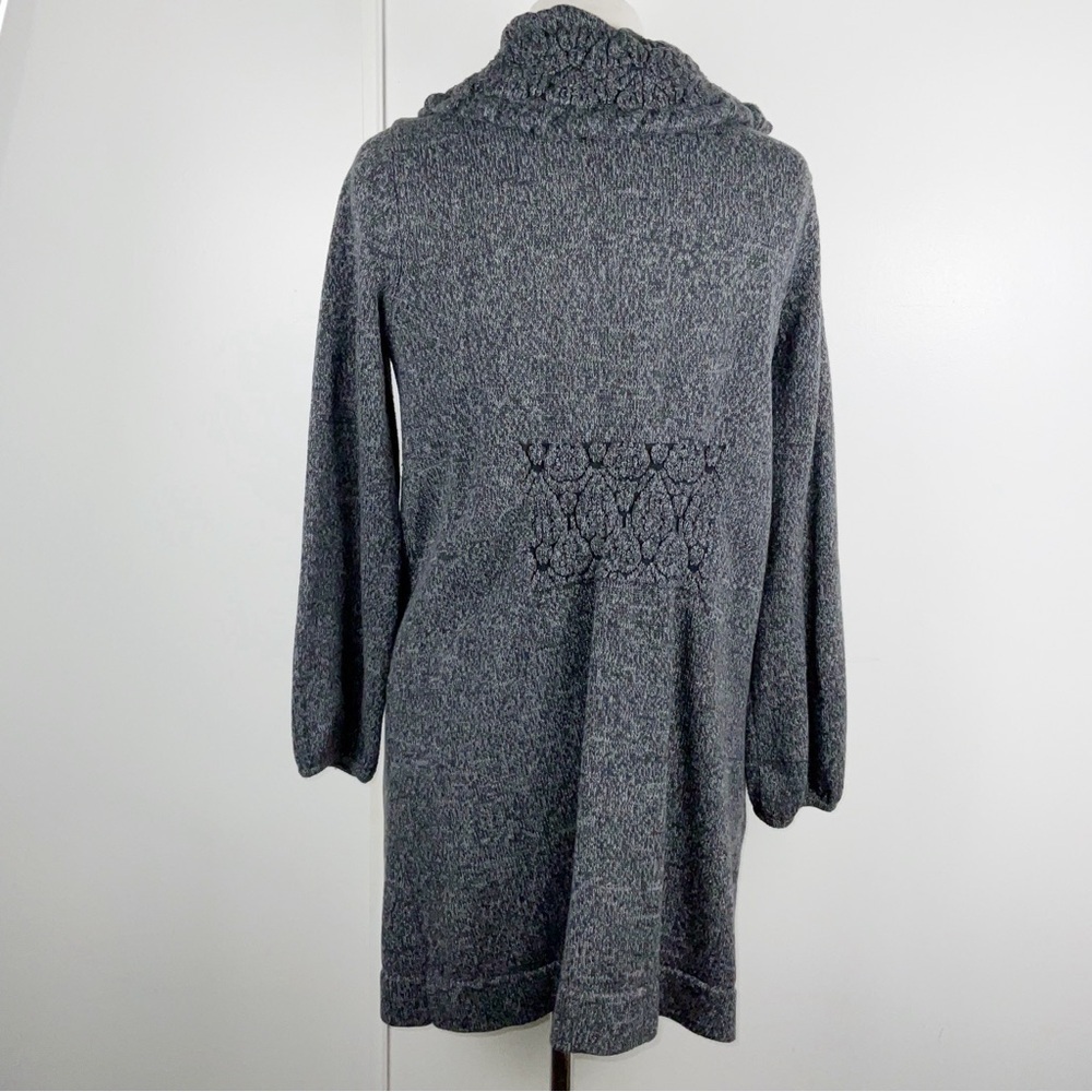 Alfani Gray Long Sleeve Ruffle Collar Pea Coat w/ Pockets | Size M - Picture 6 of 6